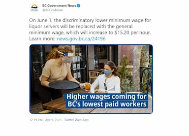 b-c-liquor-servers-to-get-pay-boost-on-par-with-general-minimum-wage-increase