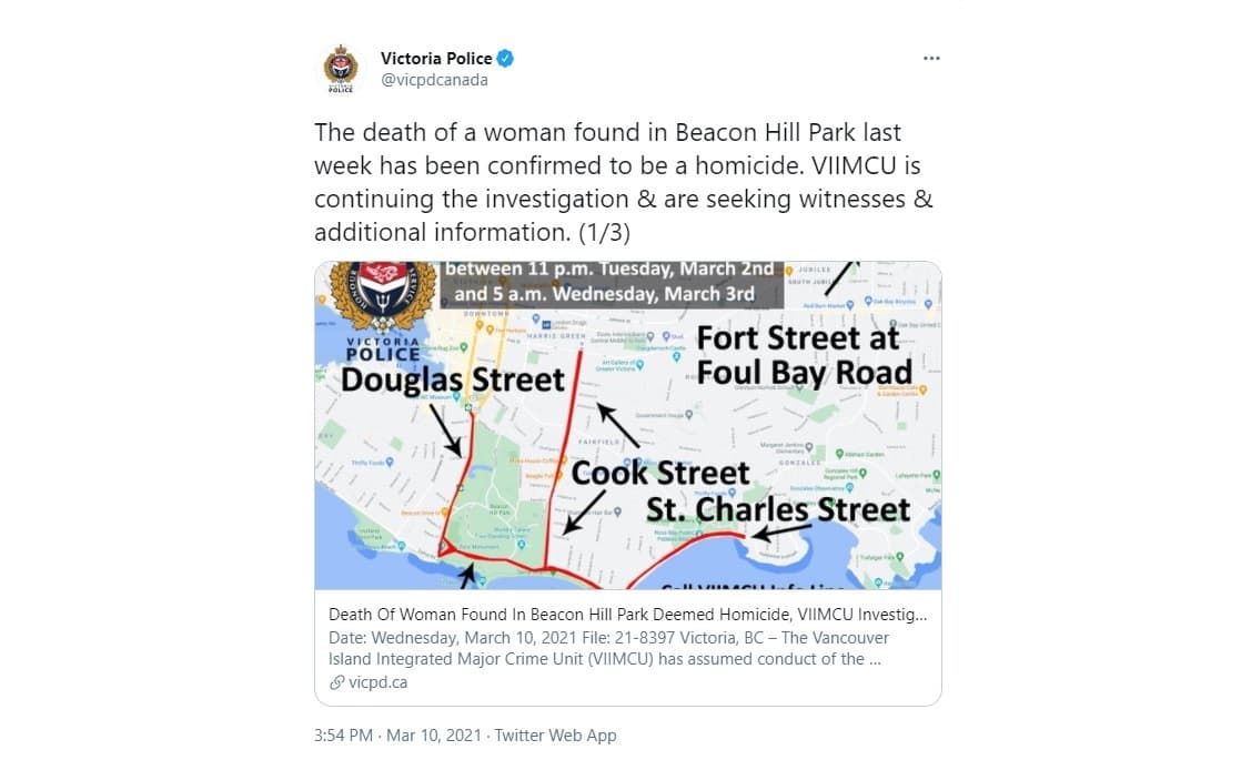 death-of-a-woman-in-beacon-hill-park-is-now-confirmed-a-homicide-victoria-police