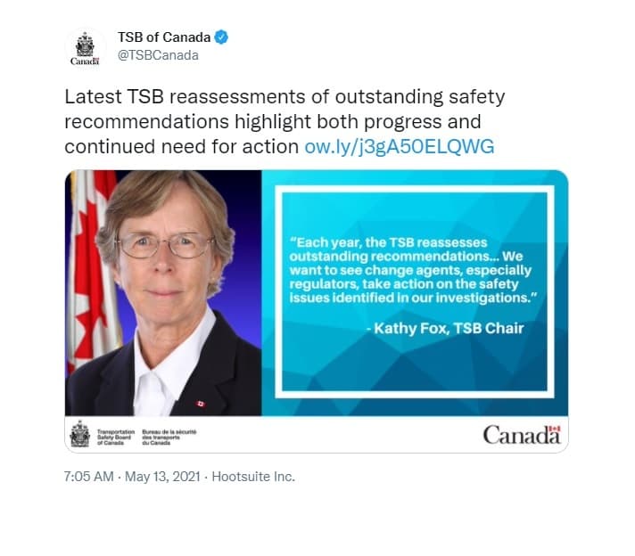 progress-being-made-after-recommendations-issued-following-sinkings-crashes-or-other-events-causing-death-or-injury-tsb