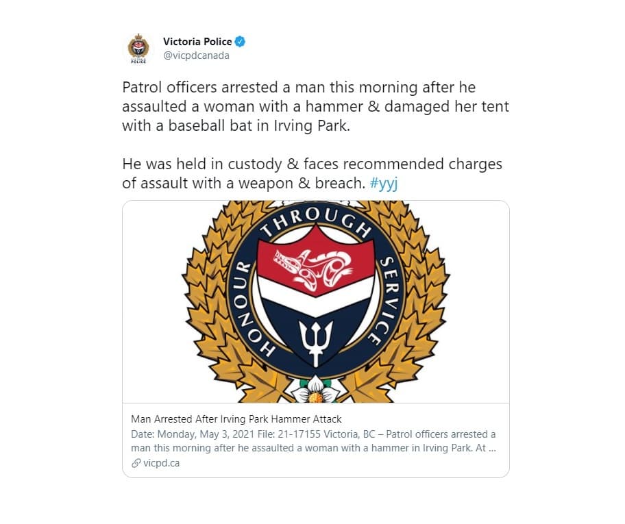 man-arrested-after-woman-attacked-with-a-hammer-victoria-police