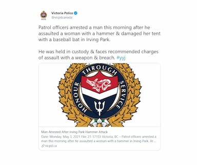 man-arrested-after-woman-attacked-with-a-hammer-victoria-police