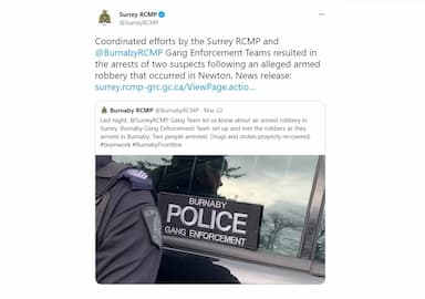 surrey-and-burnaby-rcmp-gang-enforcement-teams-arrest-two-suspects-following-an-alleged-armed-robbery-in-newton