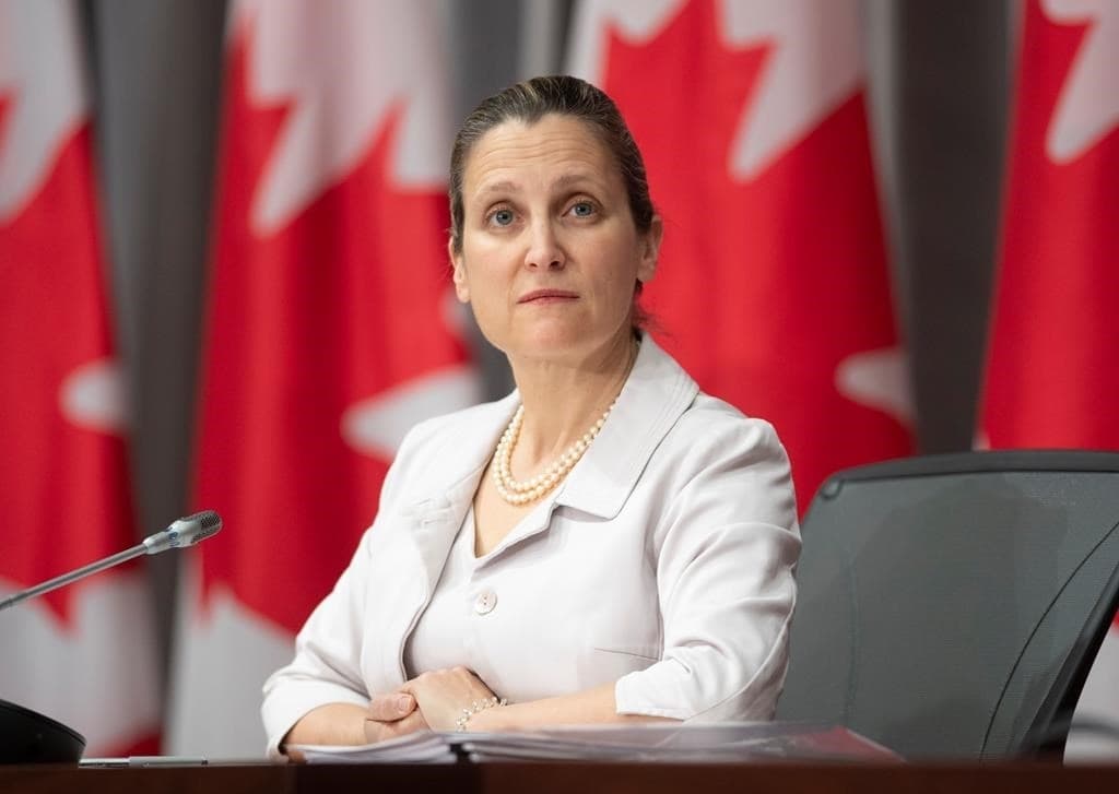 people-planning-to-attend-anti-racism-rallies-should-make-sure-of-taking-care-not-to-catch-covid-19-deputy-pm-chrystia-freeland