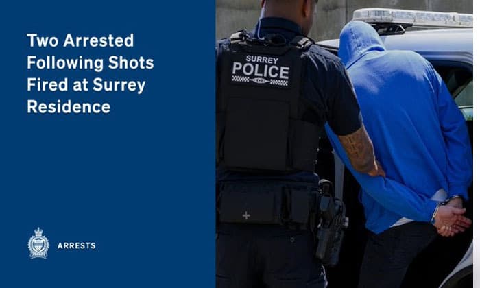 two-arrested-after-gunfire-damages-surrey-home-police-probe-possible-extortion-link